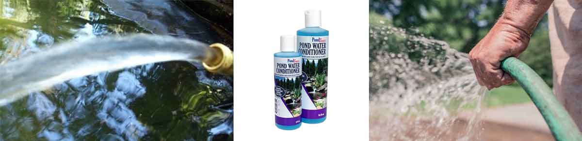 If you do a partial water change or are topping off the pond after a leak or evaporation, then you only need to treat the amount of water that you are adding with a water conditioner