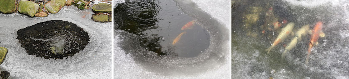 Keeping a hole open in your pond's surface is very important to the health of your fish in winter. 