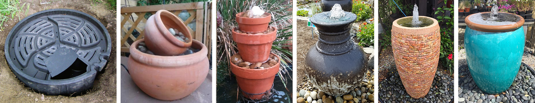 Fountain Basin installed in the ground for your pondless water feature.